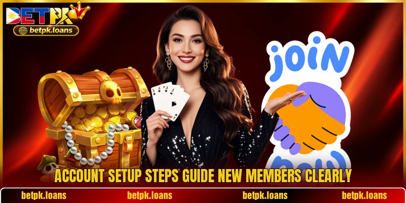 Account setup steps guide new members clearly