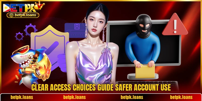 Clear access choices guide safer account use