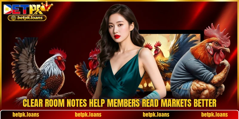 Clear room notes help members read markets better