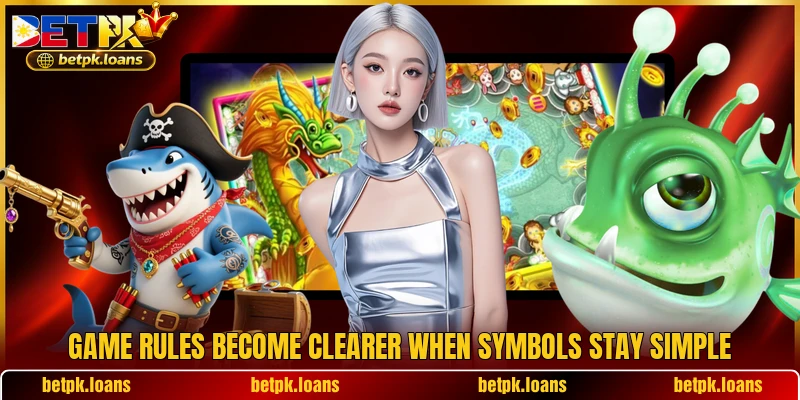Game rules become clearer when symbols stay simple
