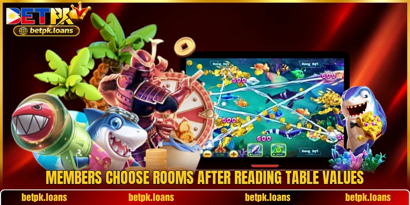 Members choose rooms after reading table values