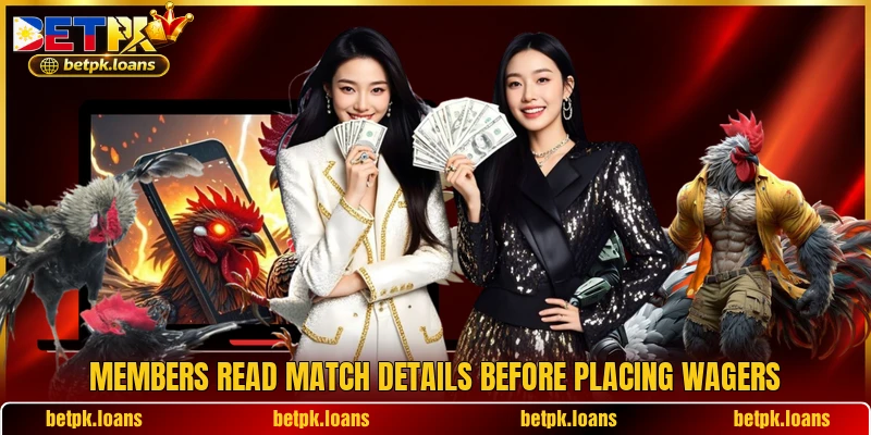 Members read match details before placing wagers