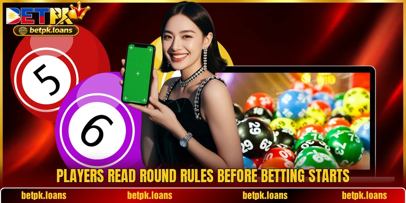 Players read round rules before betting starts