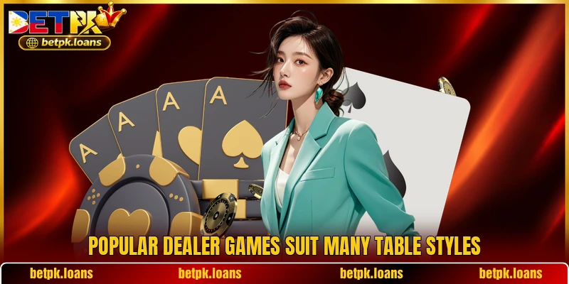 Popular dealer games suit many table styles